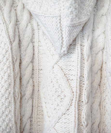 "鳩、会話中" patchwork pigeons(talking) knit, Rebuild by vintages