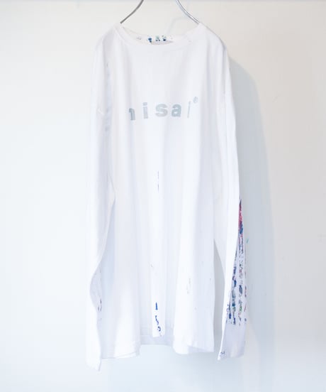 "色彩手刷り（あるいは翼）のロンT／第十八色" Multi color hand-printed (or winged) long-sleeved T-shirt