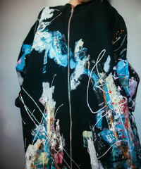 《0＜nisai+α≦Y》 riri zip painted coat / formed black