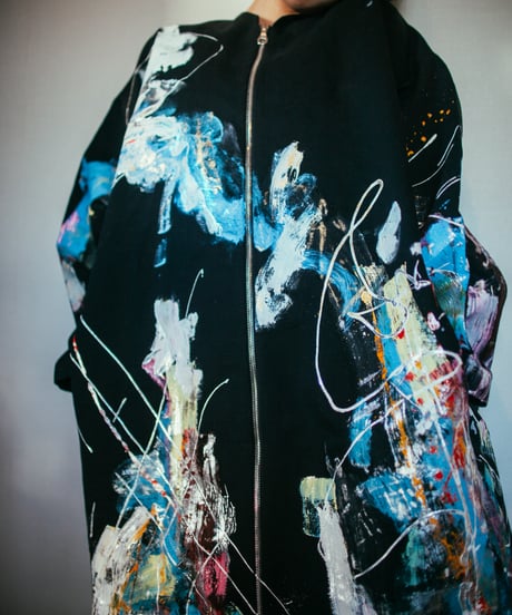 《0＜nisai+α≦Y》 riri zip painted coat / formed black