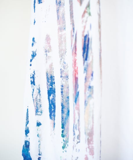 "色彩手刷り（あるいは翼）のロンT／第十八色" Multi color hand-printed (or winged) long-sleeved T-shirt