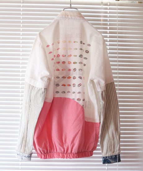 "ラヴァーソウルと百人のキス" Lover soul jacket, rebuild by vintages with 100 kisses