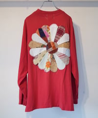 "私だけの花のロンT / 第十四色" my own flower longlong-sleeved T-shirt, Rebuild by vintages