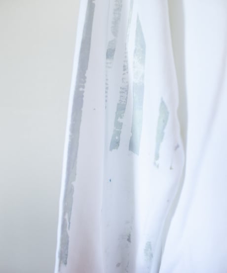 "記憶の中の花" Trainer by Analog silk screen overlay blurring hand-print