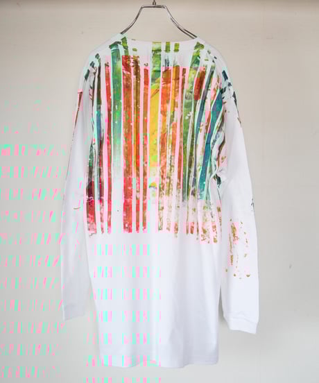 "色彩手刷りと刻まれた名のロンT 2024年版 第九色" T-shirt with hand-printed colors and engraved name