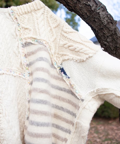 "ドリーミー・ポップ" Dreamy pop over knit, Rebuild by vintages