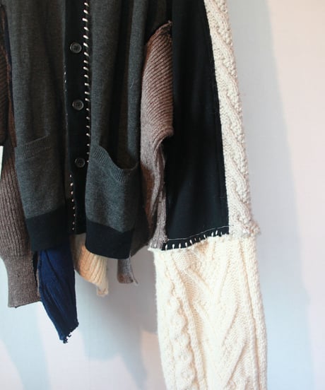 "月明かりの下の天使"  Angel under the moonlight (imitating the collar) knit, Rebuild by vintages