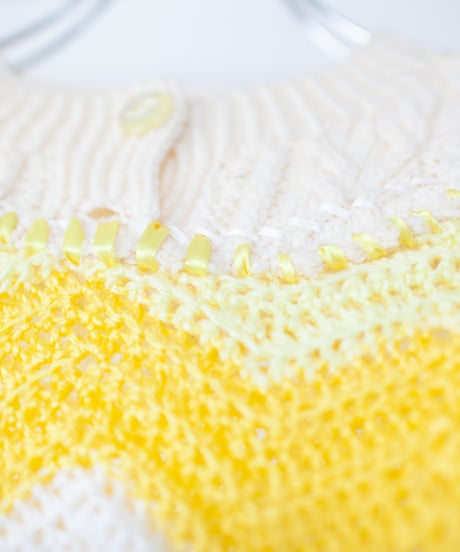 "乱反射する光の結晶" light crystals short-knit, Rebuild by vintages