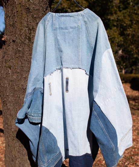 "青くゆめみるスリーピー・デニムガウンコート" Dreamy Blue Sleepy Denim Gown Coat, Rebuild by vintages