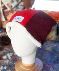 "つぎはぎの猫耳帽子 第十二色" knit cat cap, Rebuild by vintagess