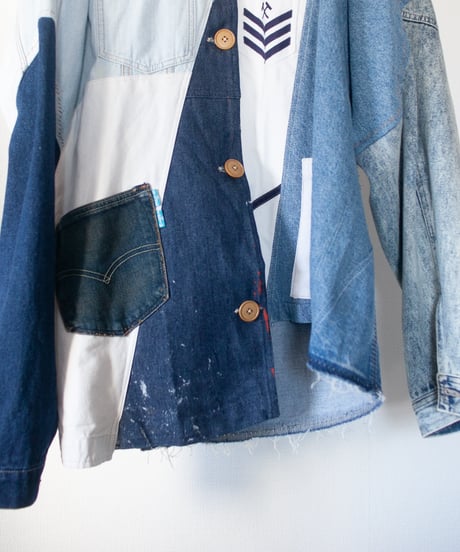 "航海" Voyager denim jacket, Rebuild by vintages