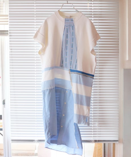 "入道雲" Cumulonimbus sky Dress, rebuild by vintages