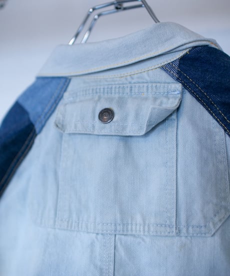 《nisai × soma komatsuno》"おわらない青 遊青編" Patchwork oversized jacket, Rebuild by vintage denims