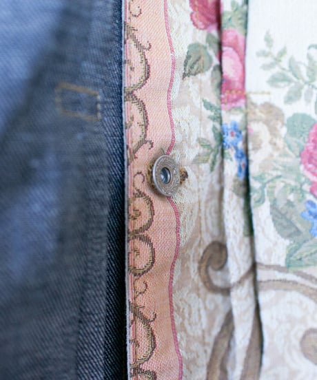 《nisai × soma komatsuno》"私だけの花" Patchwork oversized jacket, Rebuild by vintage rug and denim