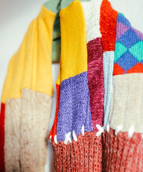 "セネシオ" Vintage knit Rebuild Muffler by Senecio of Klee