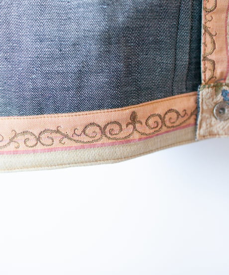 《nisai × soma komatsuno》"私だけの花" Patchwork oversized jacket, Rebuild by vintage rug and denim