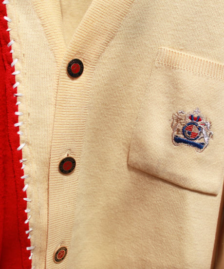 "あの日、赤かっただけのカーディガン" Past Red knit, Rebuild by vintages