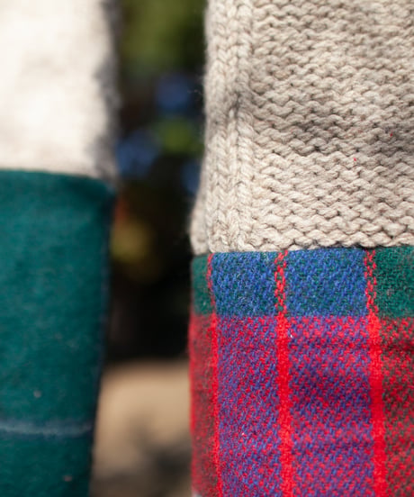 "パリで見た洋服" Vintage knit Rebuild Muffler by Le Marais