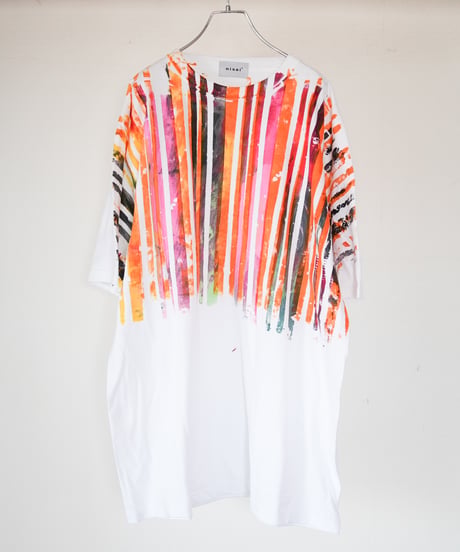 "色彩手刷りのTシャツ 2024年版 第四色" T-shirt with hand-printed colors