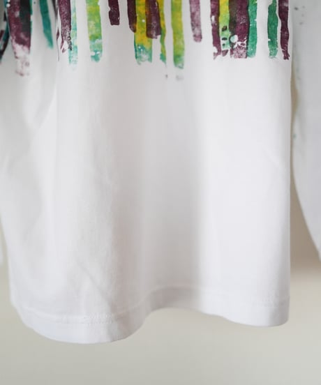 "色彩手刷りと刻まれた名のロンT 2024年版 第四色" T-shirt with hand-printed colors and engraved name