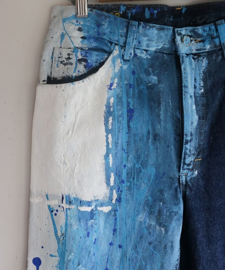 "ネオンと天泣" NEON and Sky tears denim, Based on vintage LEE denim