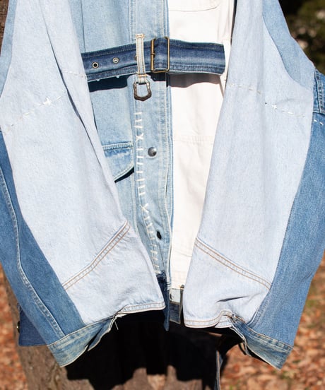 "青くゆめみるスリーピー・デニムガウンコート" Dreamy Blue Sleepy Denim Gown Coat, Rebuild by vintages
