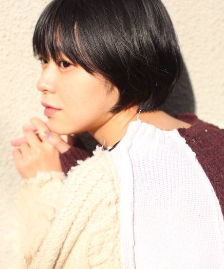 "くずれたルージュ"  Collapsed rouge Knit, Rebuild by vintages