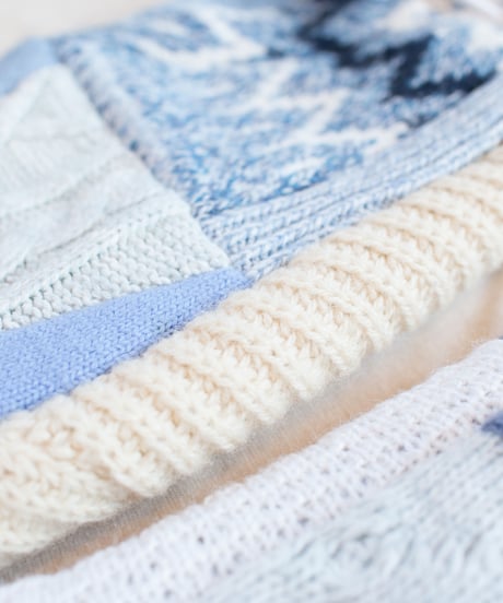 "つぎはぎのアームニット／レッグウォーマー 第二十八色" Arm Knit/Leg Warmers, Rebuild by vintages