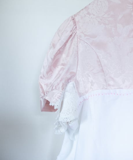 "ひっくりかえったドレスブラウス" upside down dress blouse, rebuild by vintages