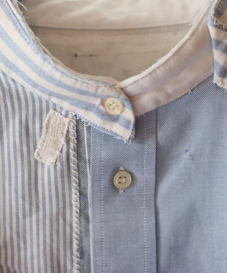 "七青" Seven Blue Colors Long Shirt Rebuild by Vintages