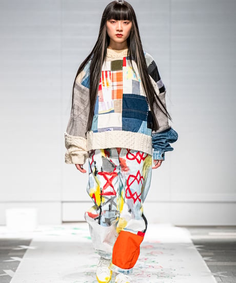 "二重ハート" Overlapping love and unlove, Based on Bleach denim pants