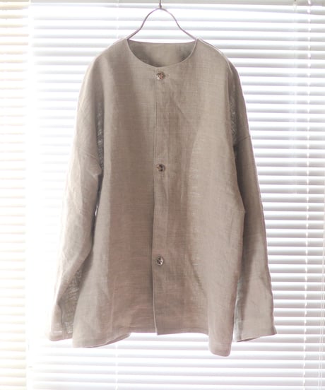 《0＜nisai+α≦Y》 three button shirt jacket / Russian linen