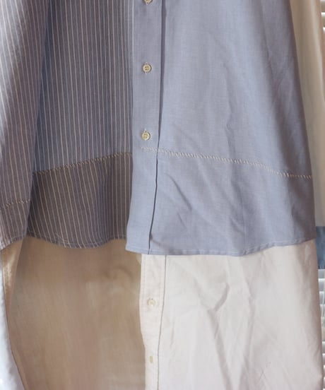 "七青" Seven Blue Colors Long Shirt Rebuild by Vintages