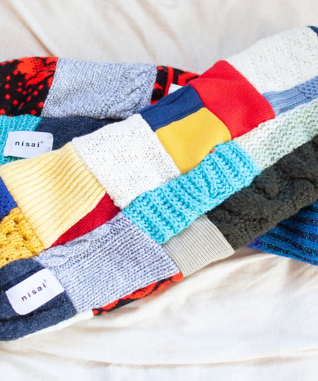 "つぎはぎのアームニット／レッグウォーマー 第四十四色" Arm Knit/Leg Warmers, Rebuild by vintages