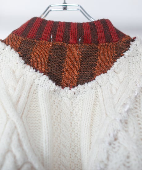 "火照る" hotel short-knit, Rebuild by vintages