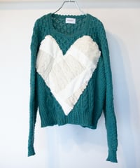 "つぎはぎのラブのセーター 第九色" patchwork of kove knit, Rebuild by vintages
