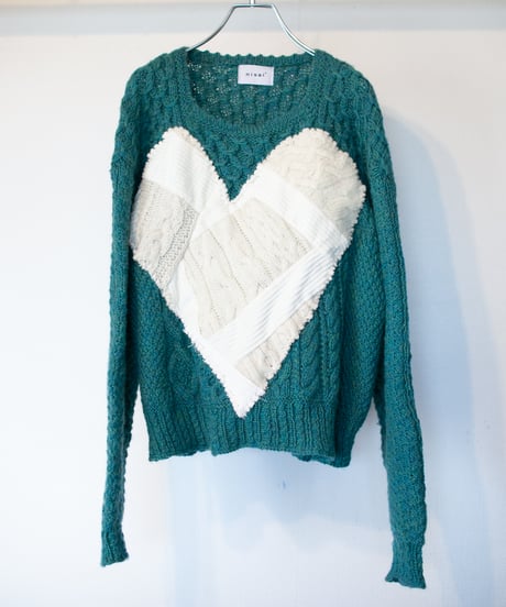 "つぎはぎのラブのセーター 第九色" patchwork of kove knit, Rebuild by vintages