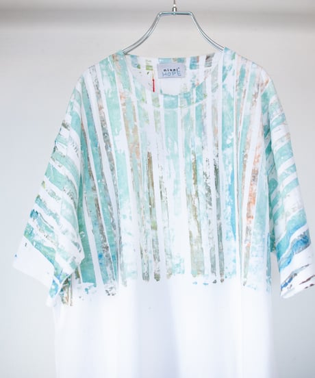"起きた時" When I was woke up, Hand-printed silk-screen T-shirt