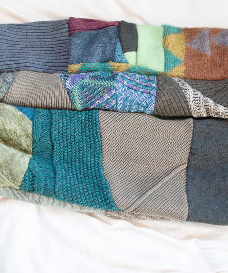 "つぎはぎのアームニット／レッグウォーマー 第二十三色" Arm Knit/Leg Warmers, Rebuild by vintages