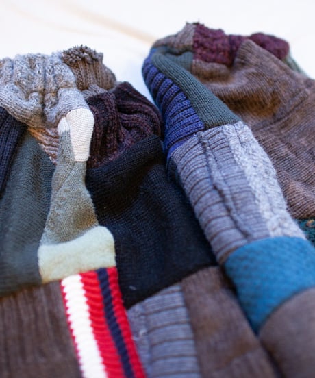 "つぎはぎのアームニット／レッグウォーマー 第二十色" Arm Knit/Leg Warmers, Rebuild by vintages