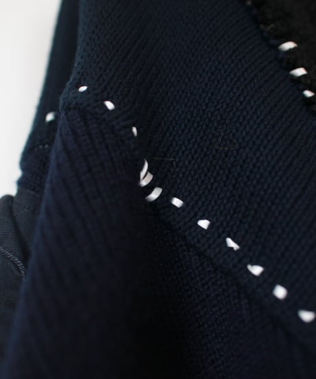 "夜の海" Seaside night knit, Rebuild by vintages