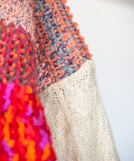 "茜色のショートニット" madder red short-knit, Rebuild by vintages