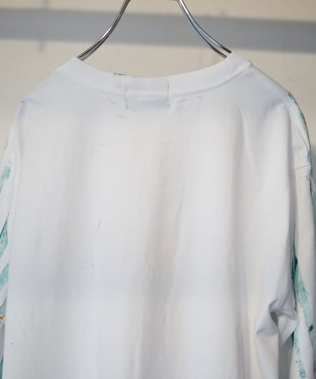 "色彩手刷りのロンT 2024年版 第四色" T-shirt with hand-printed colors