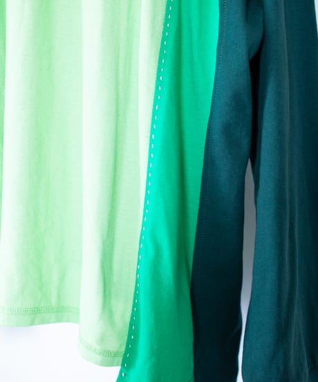 "芽吹く草木" sprouting vegetation long-sleeved T-shirt, Rebuild by vintages