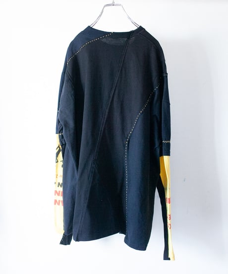 "私だけの向日葵" my own sunflower long-sleeved T-shirt, Rebuild by vintages