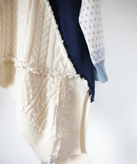"メルティング・ラスト・ブルー" Melting Last Blue Knit, rebuild by vintages
