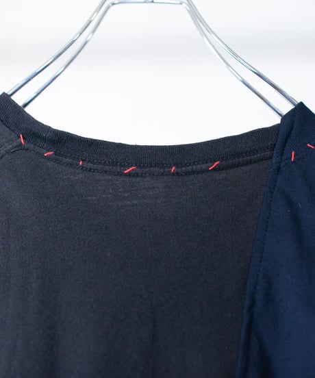 "ナイトパークウィズフラワーズ" Night park with flowers long-sleeved T-shirt, Rebuild by vintages