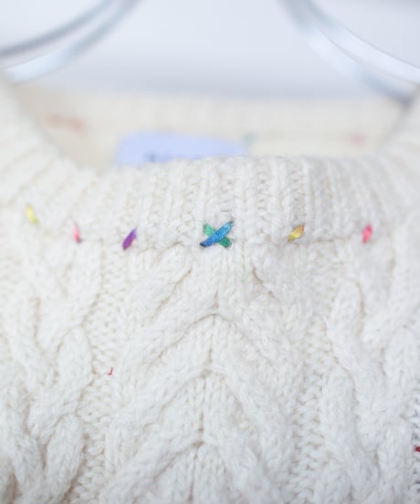 "あの日、白かっただけのニットセーター" turn the colors short-knit, Rebuild by vintages