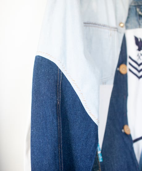 "航海" Voyager denim jacket, Rebuild by vintages