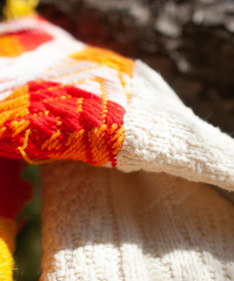 "春雷" Vintage knit Rebuild Muffler by spring thunder